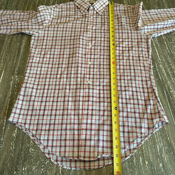 Vintage Men’s Sears Perma-Prest Long Sleeve Button Down Plaid Collar Shirt, M - Picture 6 of 8